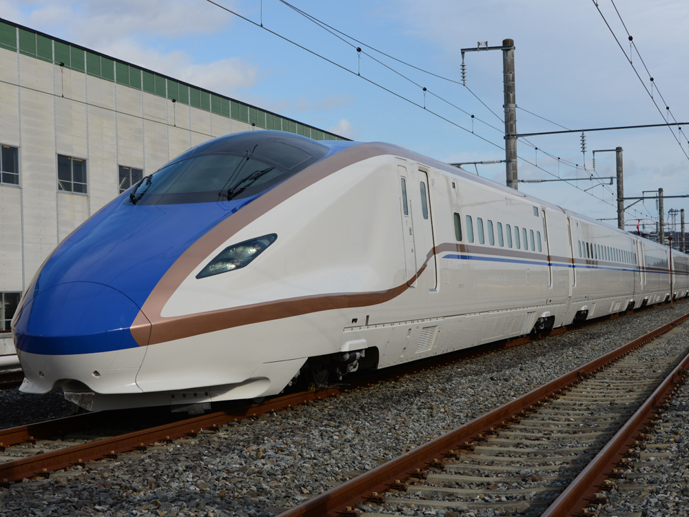 Az E7-es sinkanszen-motorvonatok letisztult formavilága a japán hagyományokat és a jövőt hivatottak ötvözni<br>(fotó: Kazumiki Miura)