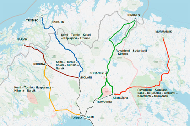 Vonalvariációk Kirkenes és Rovaniemi között – mielőtt nekünk esnek, mi magyarok így egy plusz „e” betűvel írjuk a település nevét
