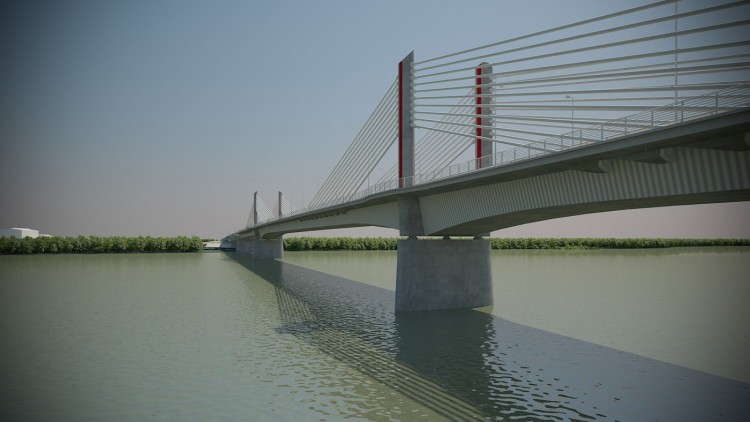 A legújabb Duna híd látványterve (forrás: magyarepitok.hu)