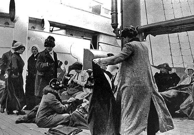 A Titanic túlélői a Carpathia fedélzetén
