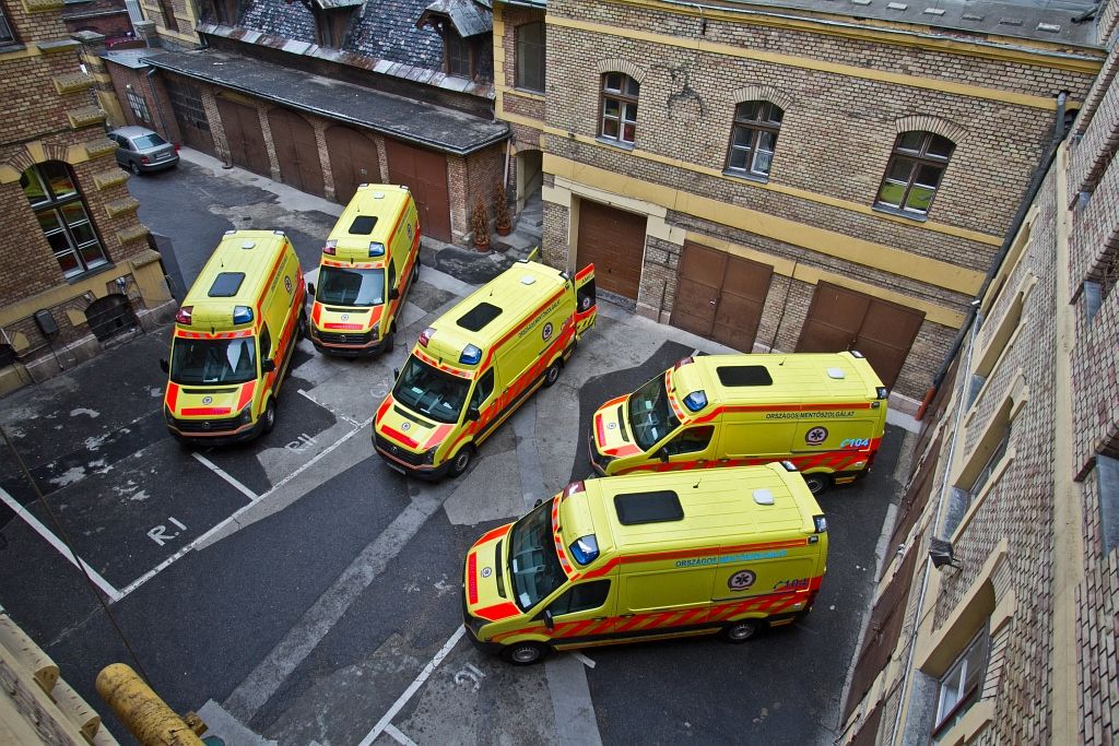 Az első sárgák a Markó utcai mentőállomás udvarán<br>A képre kattintva galéria nyílik<br>(fotók: Vörös Attila)
