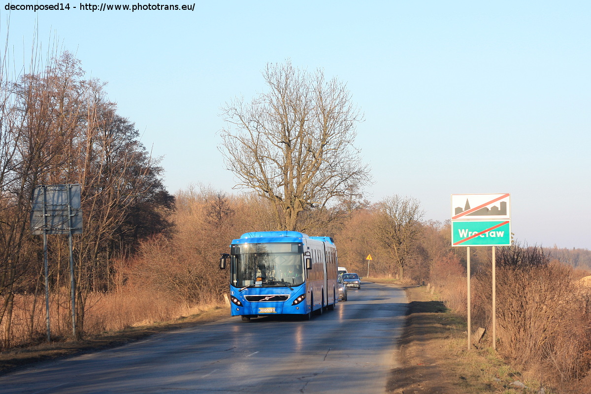 Volánbuszos Volvo 7900A a BKK színeiben, szülővárosában, a lengyelországi Wroclawban. Ha ilyen buszt lát, fotózza le nekünk!<br>(fotó: phototrans.eu)
