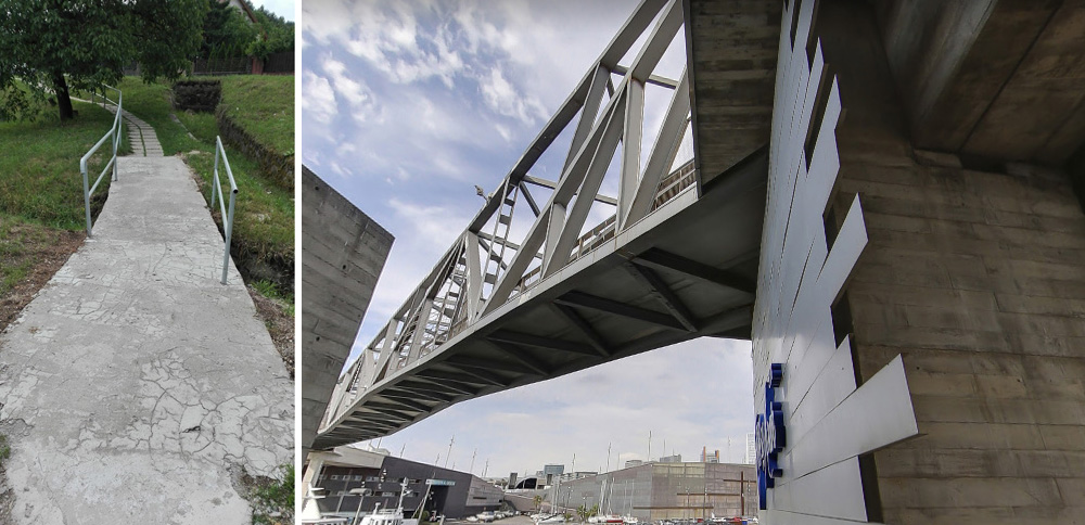 Hanyag munka Barcelonában, összevissza hídszerkezettel és bentmaradó zsaluzattal (jobbra), kiérlelt finomságok Piliscsabán (balra)