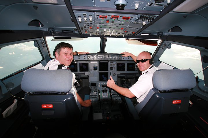A Wizz Air 320-asának pilótafülkéjében