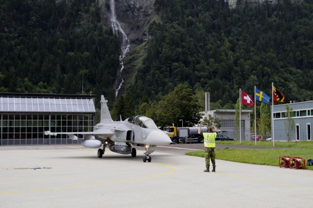 Svájci tesztelés a Gripennel <br>(fotó: Saab)