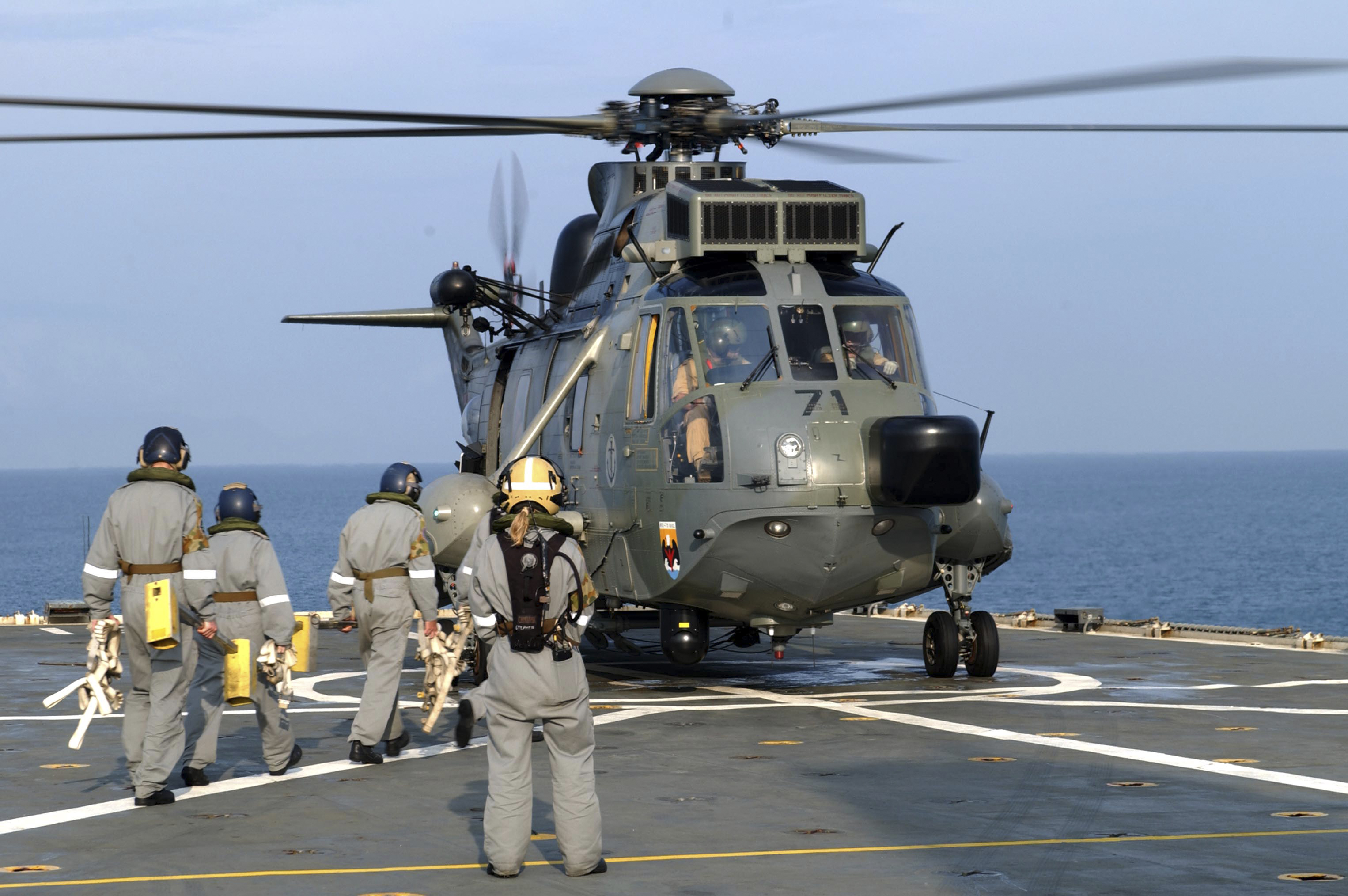 Egy német Sea King a tengeren <br>(fotó: defence.gov.au)