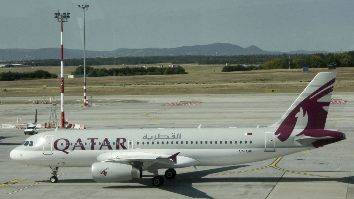 A Qatar A320-asa Budapesten