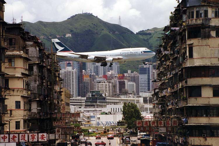 Nem photoshop: Hongkong Kai Tak végső megközelítés