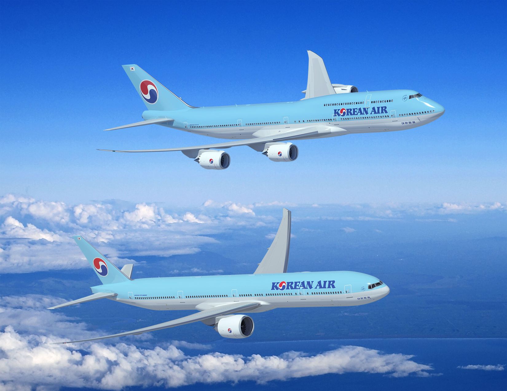 Koreai vegyespáros: 747-8i, 777-300ER