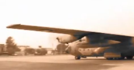 Felszállás előtt a Lockheed gyártotta Hercules