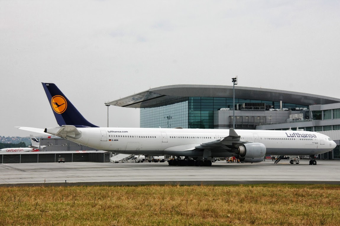 Ritka az A340-es errefelé: a Lufthansa tavalyi technikai leszállása<br>(fotók: Budapest Airport)