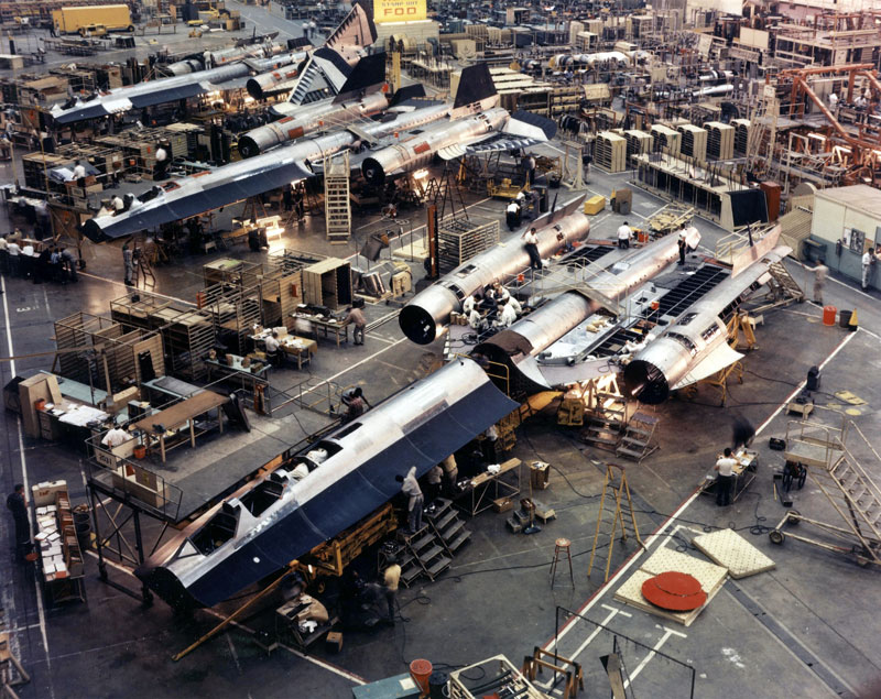 Ritka felvétel: Palmdale, SR-71-es gyártósor