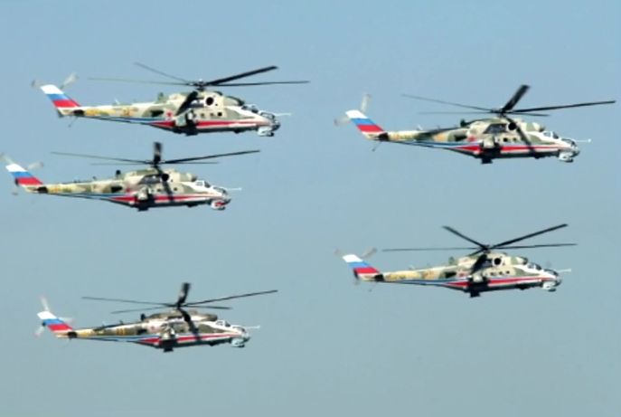 A Berkut 1992-től Mi-24-esekkel kezdte a formáció-repülést