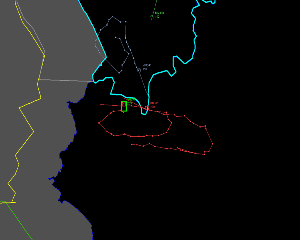 A török légvédelem radarképe a Szu-24-es repüléséről