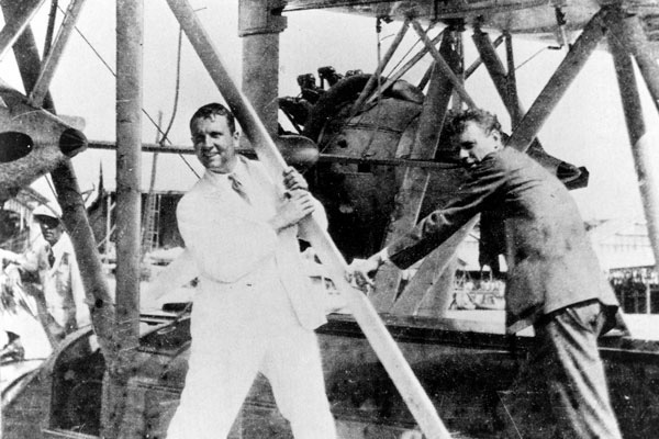 Trippe és Lindbergh (fotó: panam.org)