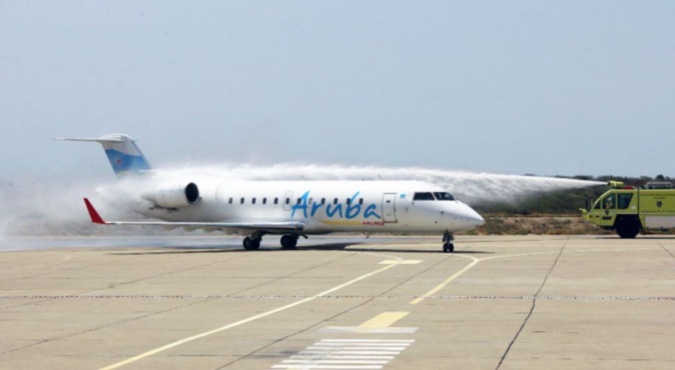 Az arubai gép érkezése Venezuelába (fotó: Enrique Perella, airwaysmag.com)
