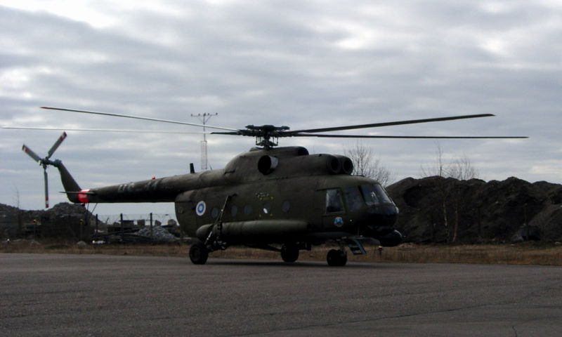 Egy a kép elkészülte óta már szolgálatból kivont finn Mi-8-as – lehet, hogy épp a mi jövendő gépeink egyike?