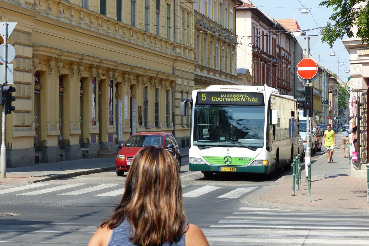 SZKT-s trolipótló „Citera” az 5-ös vonalon a Tisza Lajos körút és az Attila utca kereszteződésében. Lenne „energiájuk” a buszokra is?