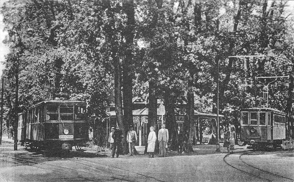 Villamosforduló a Sóstón 1932-ben