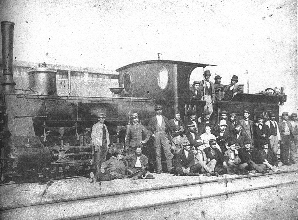 Ünnepség a hatvani állomáson a miskolci vonal 1870-es átadása alkalmából