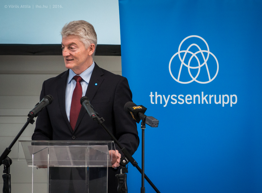 A Thyssenkrupp vezérigazgatója mutatta be a céget és a fejlesztéseket