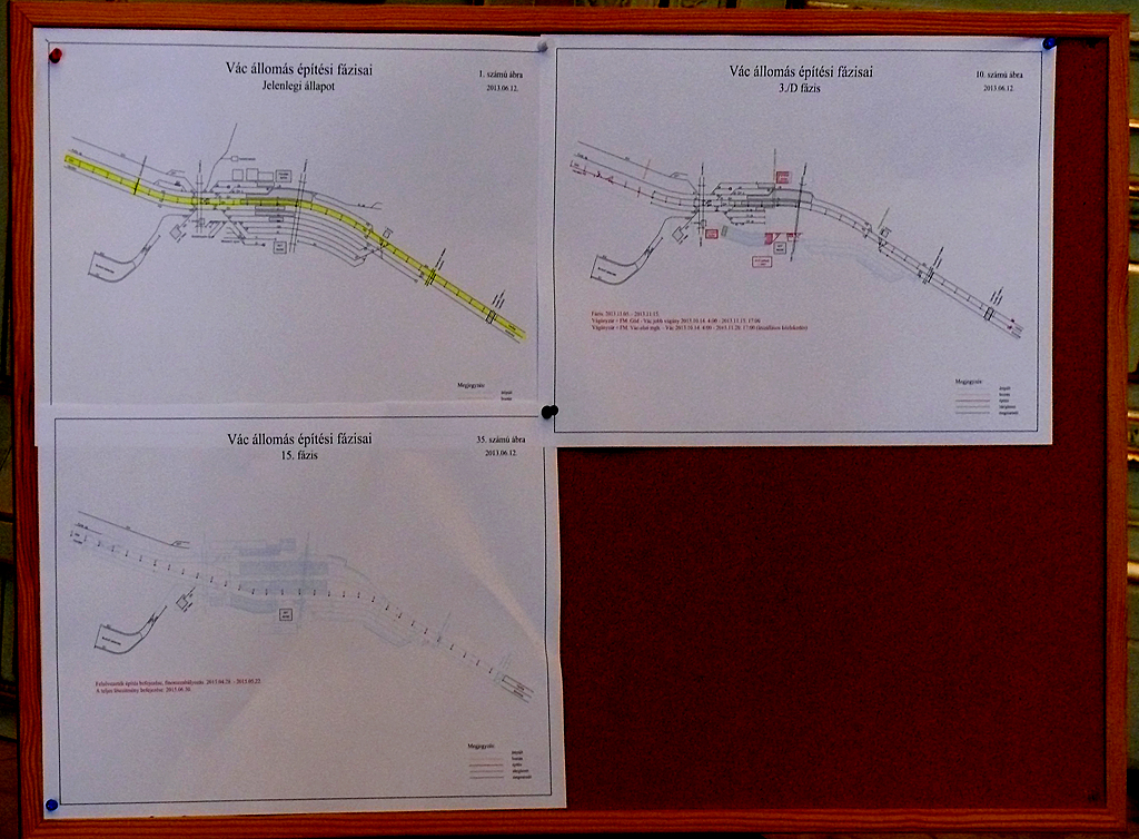 A NIF Zrt. tablóján a váci állomás átépítési fázisait mutatták be