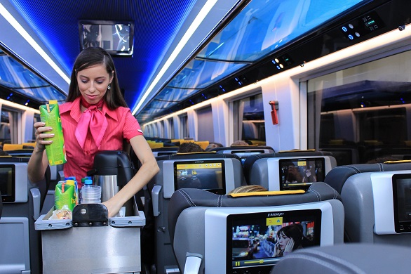 Minden utasnak saját képernyője lesz (a képek forrása: RegioJet)