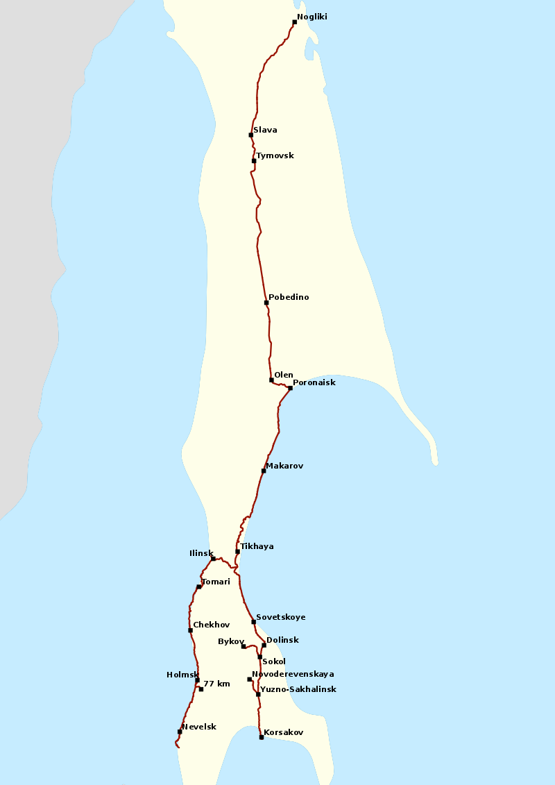 A Magyarország területénél nem sokkal kisebb szigeten körülbelül nyolcszáz kilométernyi vasúti pálya fut. Az eredetileg 1067 milliméteres nyomközű hálózatot mostanában építik át széles, 1520 milliméteresre (kép forrása: Wikipedia)