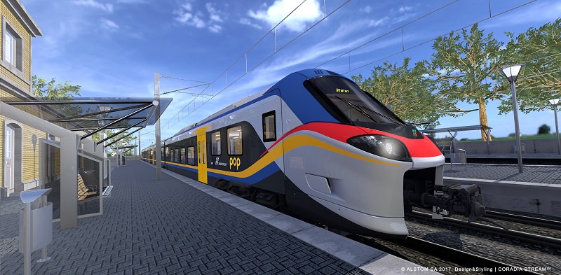 Az olaszok a Stream (magyarul: áramlat, áramlás) szó könnyed mozgalmasságához hasonló Pop elnevezéssel illették az Alstom szerelvényeit (forrás: Global Rail News)