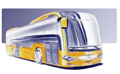 Az új Citaro még a rajzasztalon…