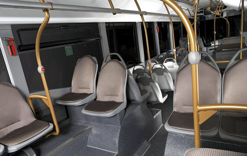 Az utastérben sok újdonságot nem találhatunk, a megújulás elsősorban a külcsínt érintette<br>(fotók: Daimler Buses)