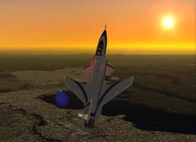 A típus a számítógépes repülőgép-szimulátorok kedvelt szereplője <br>(fotó: MS Flight Simulator 2004)