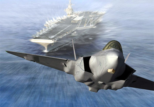 A jövő, még csak grafikai látványként: F-35-ös startol a hordozóról