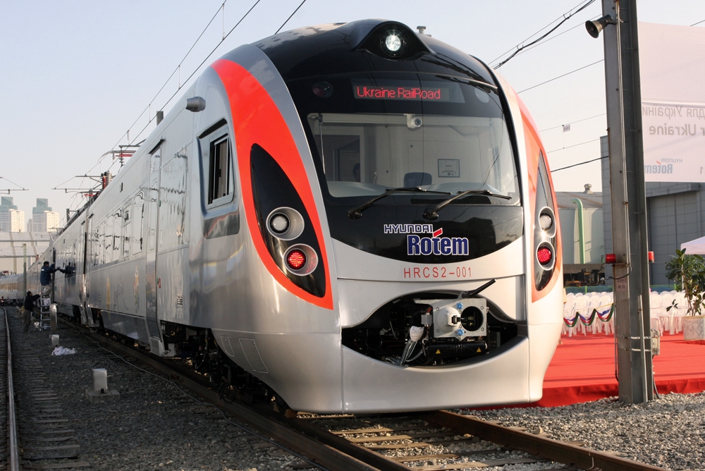 A dél-koreai motorvonatok egy időre kiszállnak az ukrán vasútfogalomból<br>(forrás: www.uz.gov.ua)