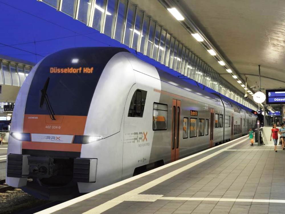 A Siemens nyolcvankét kétszintes Desiro HC motorvonatot szállíthat a 2018-ban induló RRX-szolgáltatáshoz<br>(forrás: Railway Gazette)