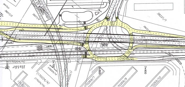 Határ út–Soroksári út egy tervezett csomóponti változata, 5-ös metróval. Valahol itt térne új nyomvonalra a 150-es vonal is – ennél bonyolultabb csomópont kevés van...