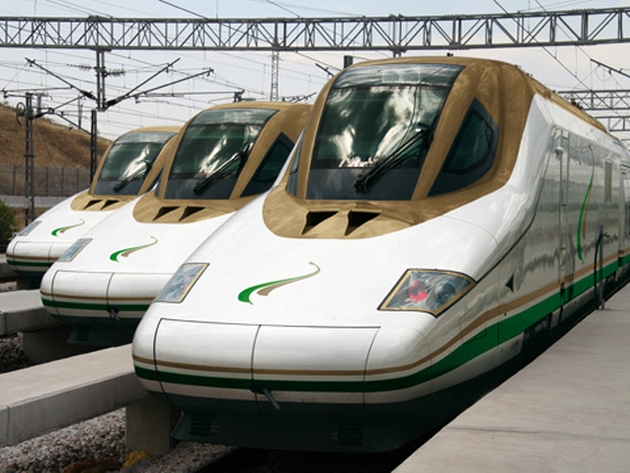 A Saudi Railway Organization harminchat nagysebességű Talgo-motorvonatot rendelt a Mekkát Medinával összekötő Haramain-vonalra<br>(látványterv: SRO)