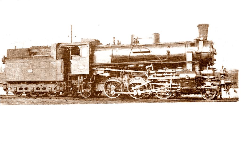 324-es sorozatú mozdony eredeti szerkocsival.