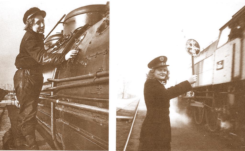 Azok a felejthetetlen ötvenes évek. Az egyik képen női mozdonyfűtő csutakolja a gépét. Igazán nőies jelenség. A kép egy 1993-as MÁV kiadványban jelent meg.