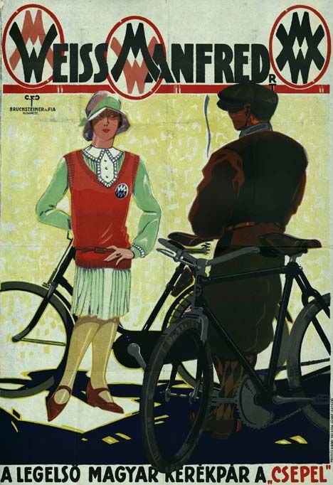 Az első hazai kerékpárgyár korabeli plakátja