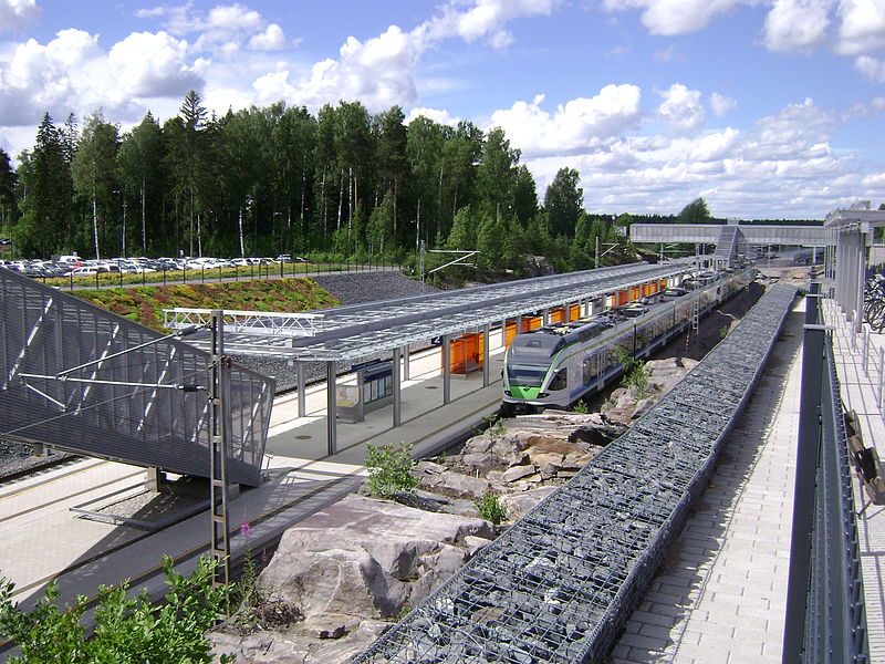 Az új vonal a korábban végállomásként szolgáló Vantaankoskiból épült tovább kelet felé (fotó: Otto Karikoski)