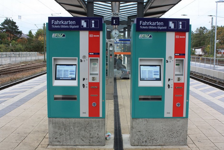 Új jegyautomaták Stadtallendorf-állomáson (forrás: meindeutschland.de)