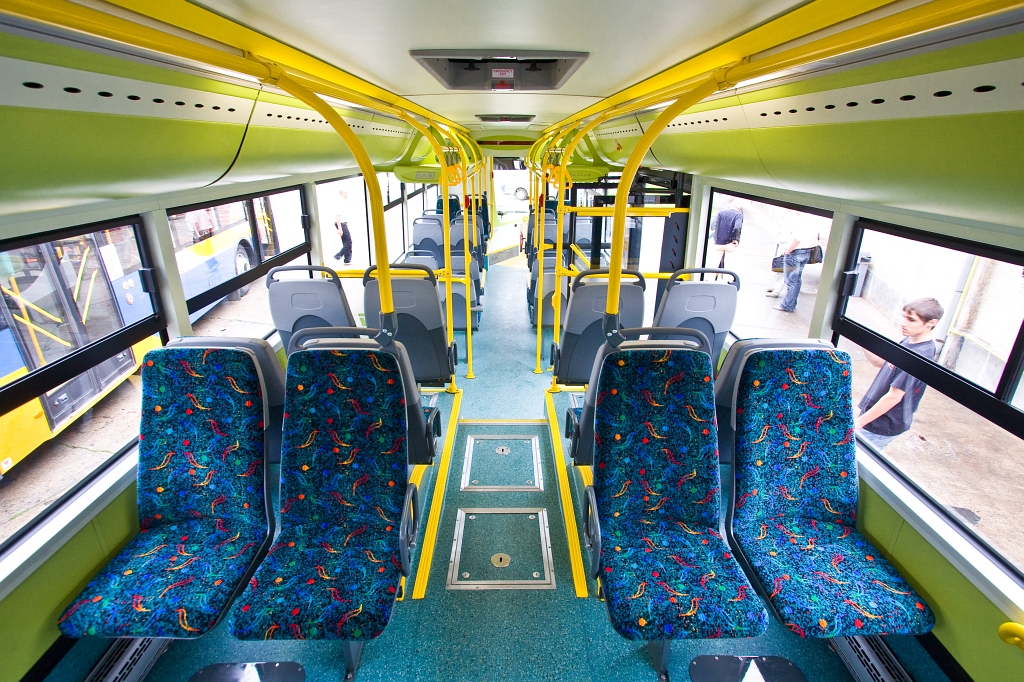 Komfortos és esztétikus a busz belső kialakítása
