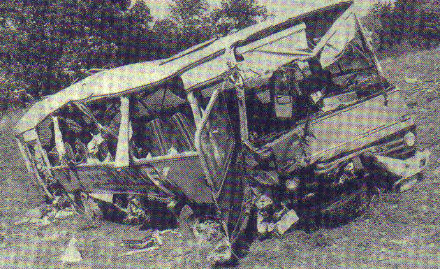 A Medicor Művek autóbuszának balesete 1983-ban