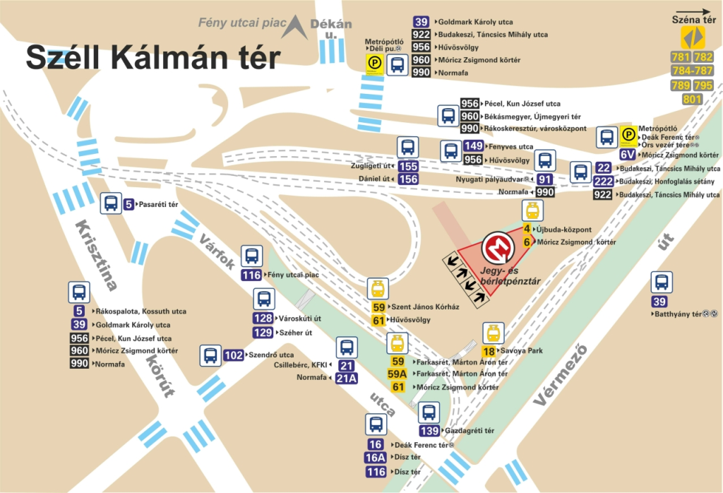 A Széll Kálmán tér új végállomási rendje<br />(illusztráció: BKK)