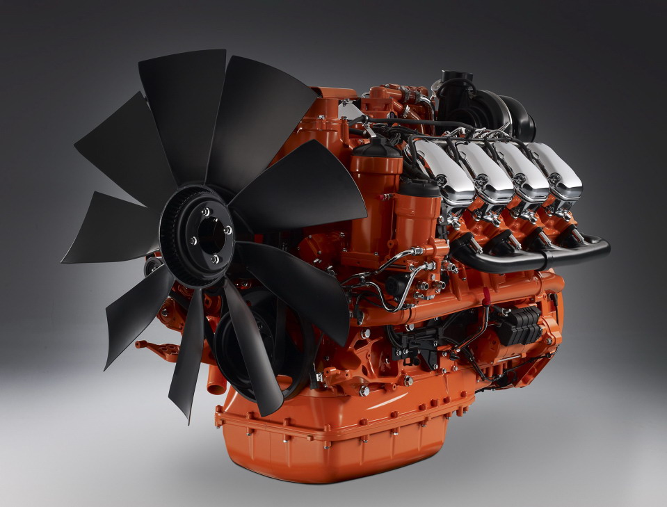A nagyobbik motor V8-as <br /> (fotó: Scania)