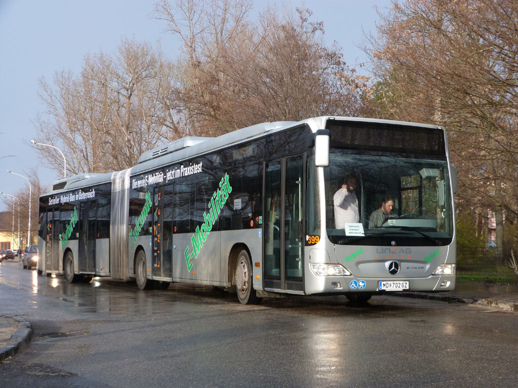 Mercedes-Benz Citaro G BlueTec Hybrid típusú tesztbusz Linzből<br>A képre kattintva galéria nyílik, fotók: Erdei Dávid