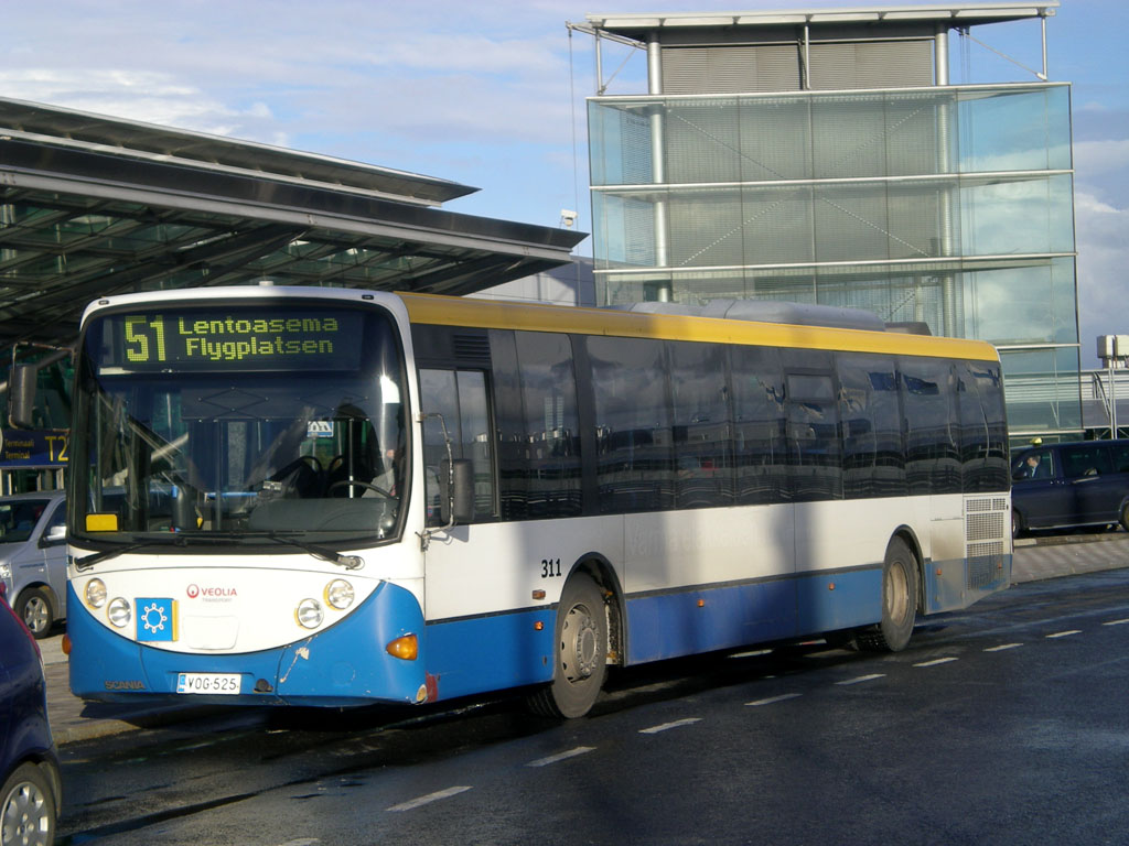 Scania alvázas Lahti Scala busz a Vantaa város 51-es vonalán