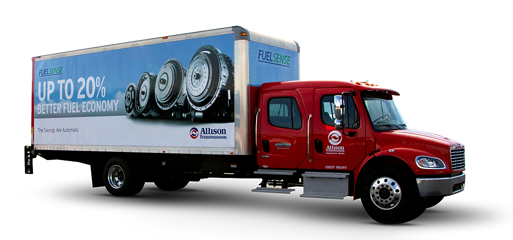 A Freightliner lesz az első gyártó, amely FuelSense-csomagot kínál az észak-amerikai közepes teherbírású járművek piacán<br>(forrás: Allison)