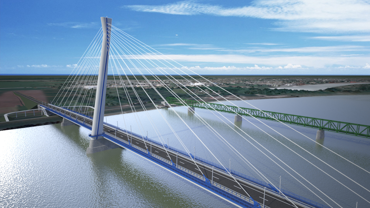 Az új híd látványterve... A képre kattintva galéria nyílik (forrás: NIF ZRt.)